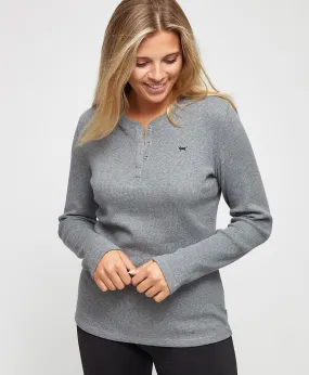 Ladies Long Placket Henley