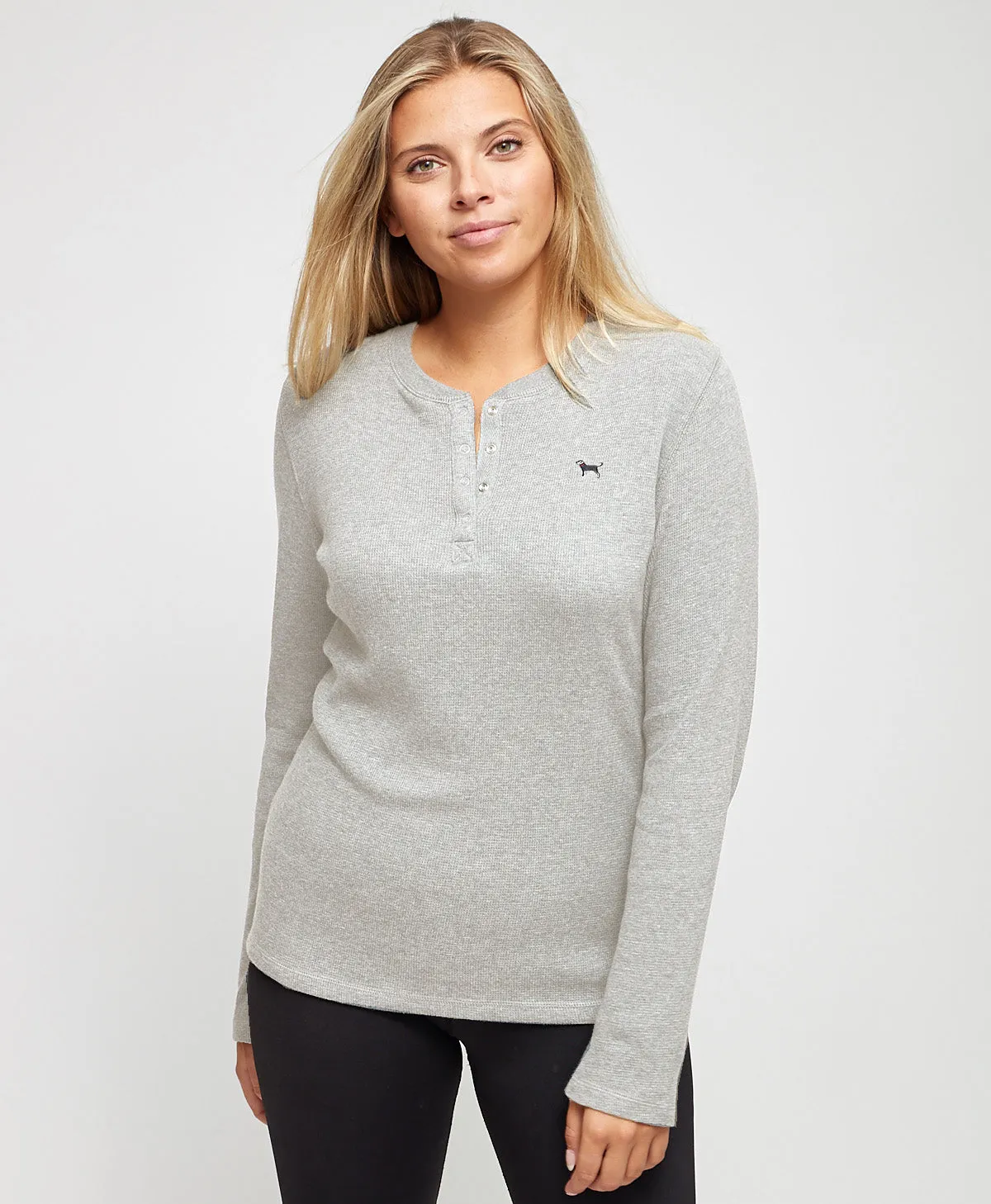 Ladies Long Placket Henley