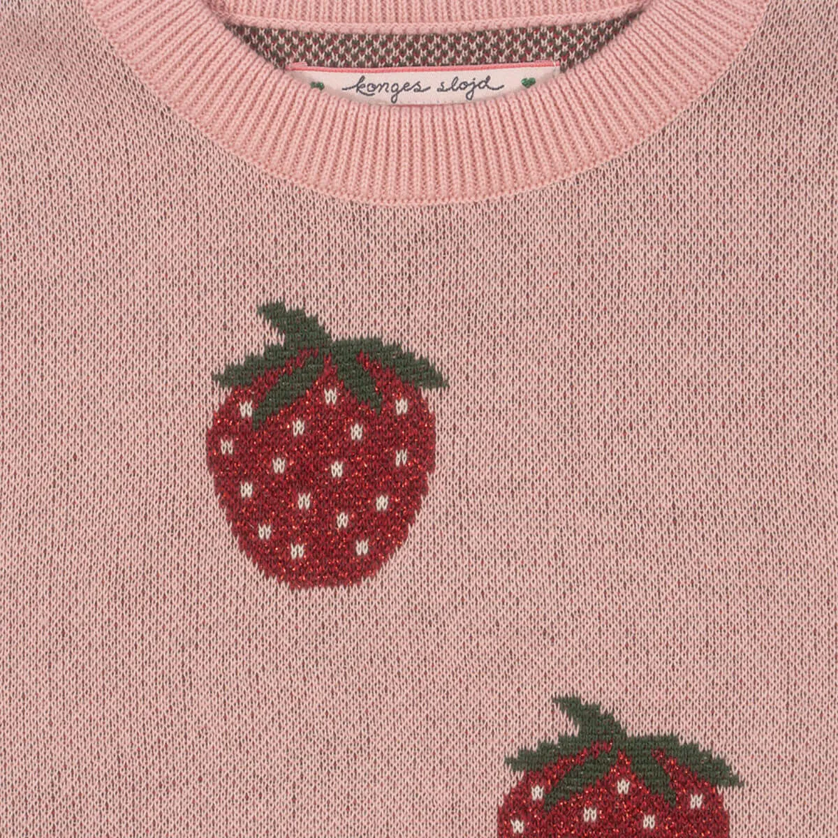Lapis Lurex Knit Dress in Strawberry by Konges Slojd