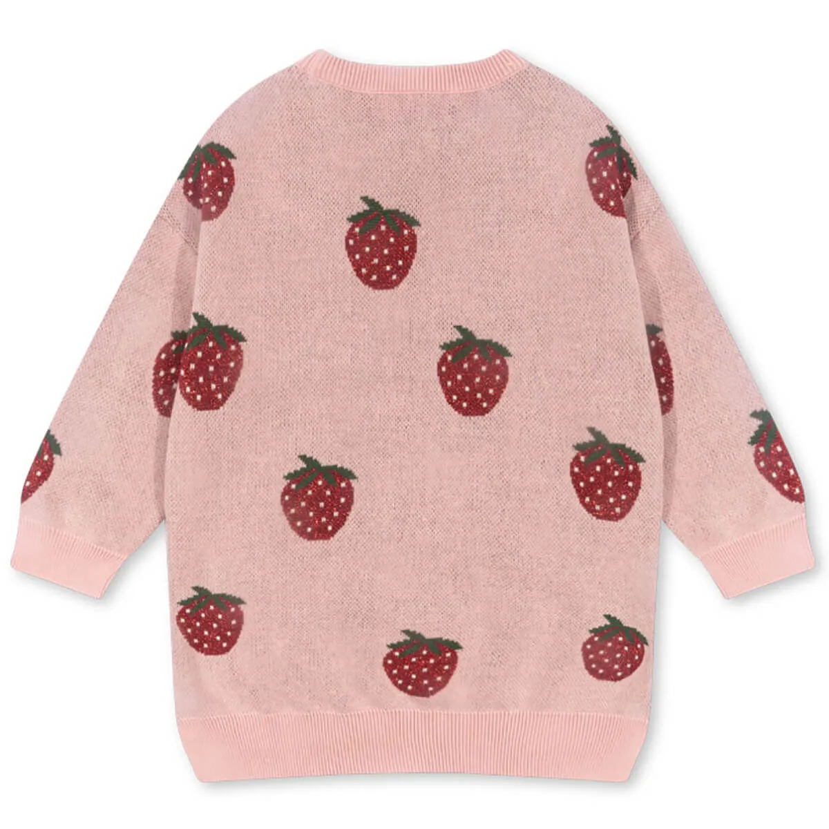 Lapis Lurex Knit Dress in Strawberry by Konges Slojd