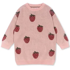 Lapis Lurex Knit Dress in Strawberry by Konges Slojd