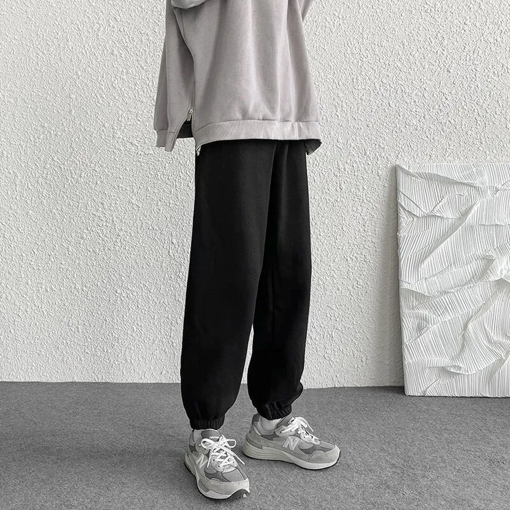 LAPPSTER Men Solid Streetwear Sweat Pants 2021 Autumn Mens Hip Hop Joggers Pants Overalls Male Black Fashions Pockets Trousers