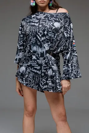 Latin Dance Tunic Style Tunic Elena/Graffiti Pra 1284
