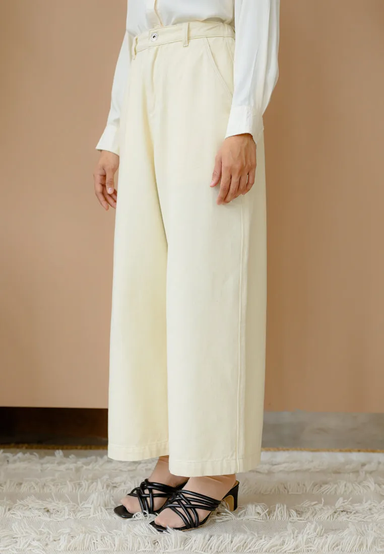 Laura Culottes Jeans (Cream)