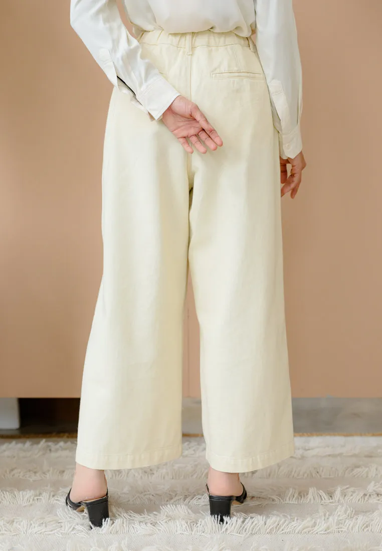 Laura Culottes Jeans (Cream)
