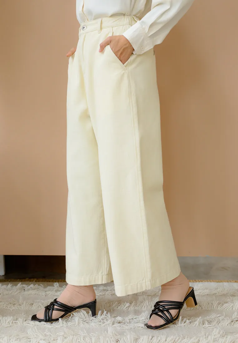 Laura Culottes Jeans (Cream)
