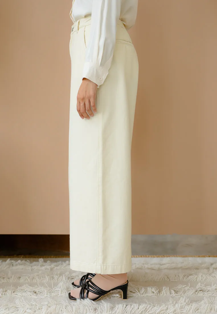 Laura Culottes Jeans (Cream)
