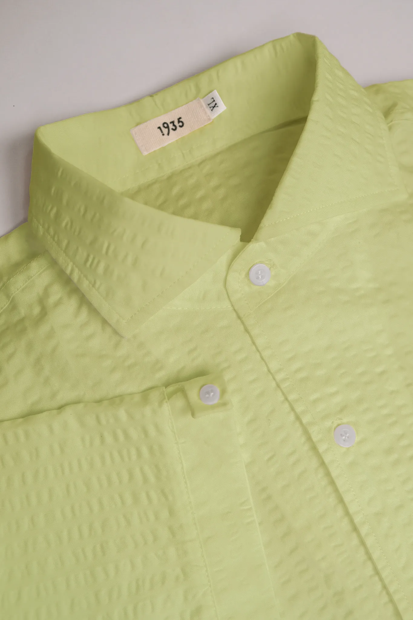 Lemon De' Sol Seersucker Short Sleeve Shirt