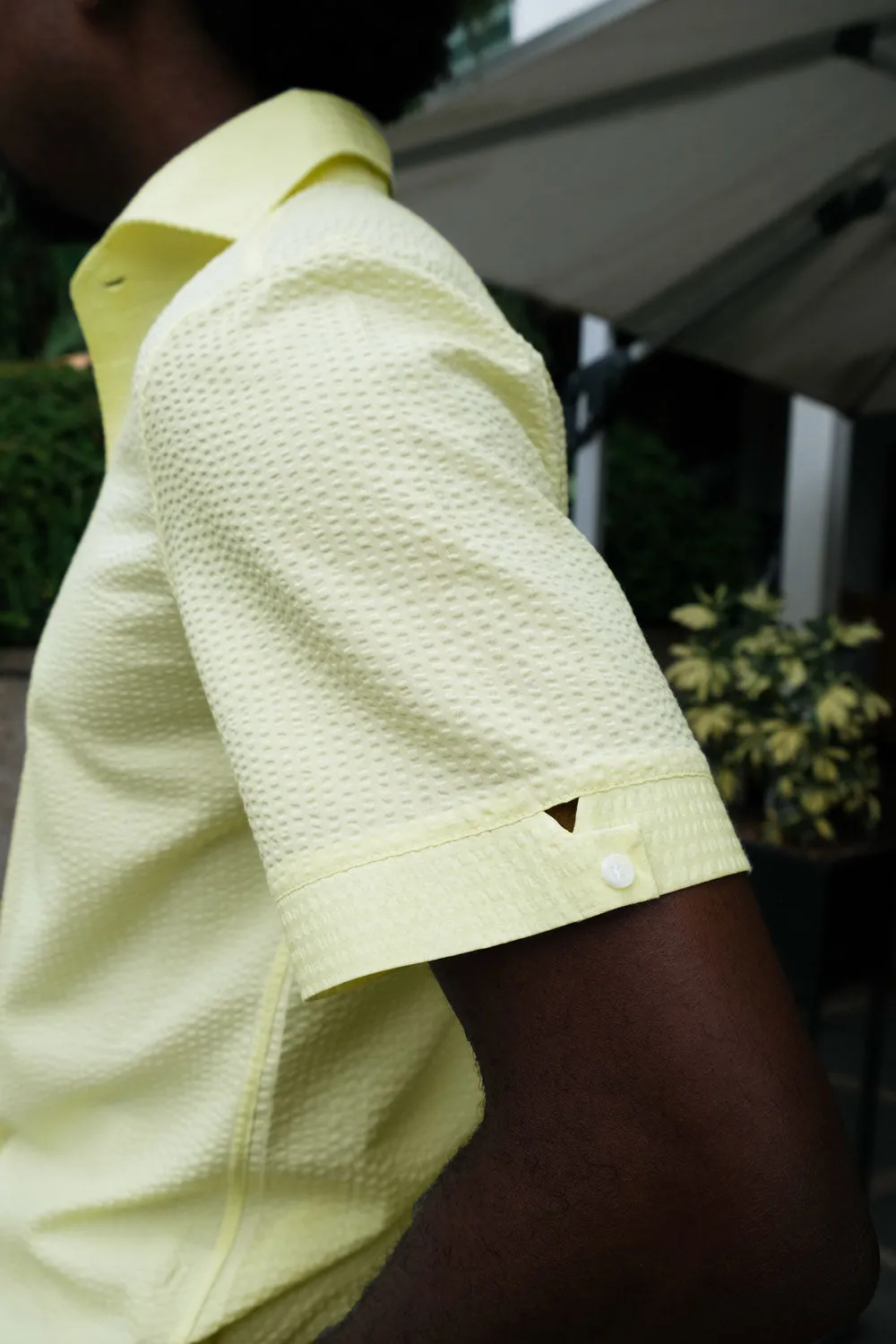 Lemon De' Sol Seersucker Short Sleeve Shirt