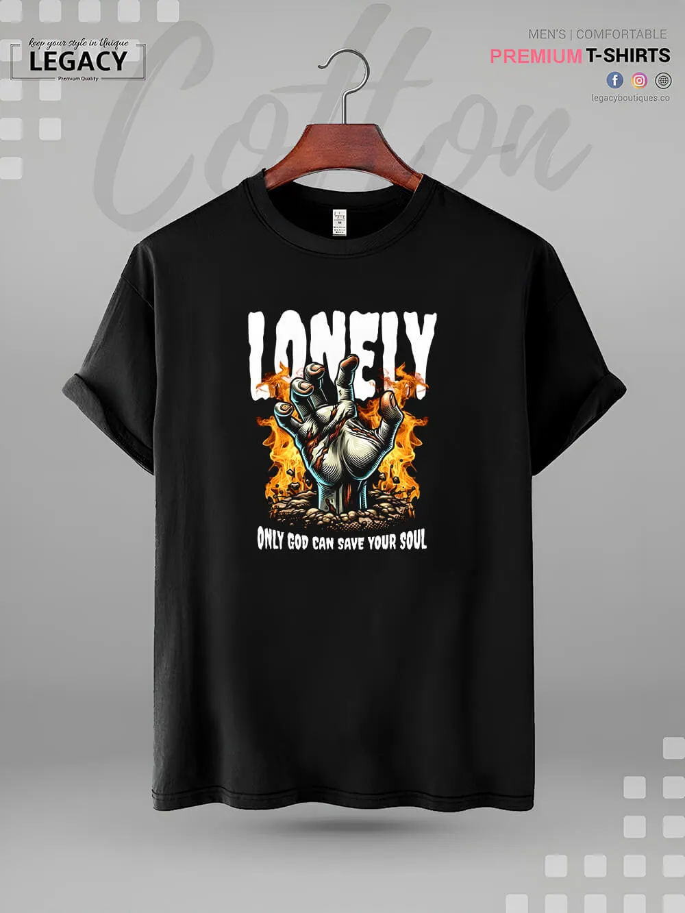 Lonely Only God Can Save Your Soul High Quality Men's T-Shirt In Lowest Price