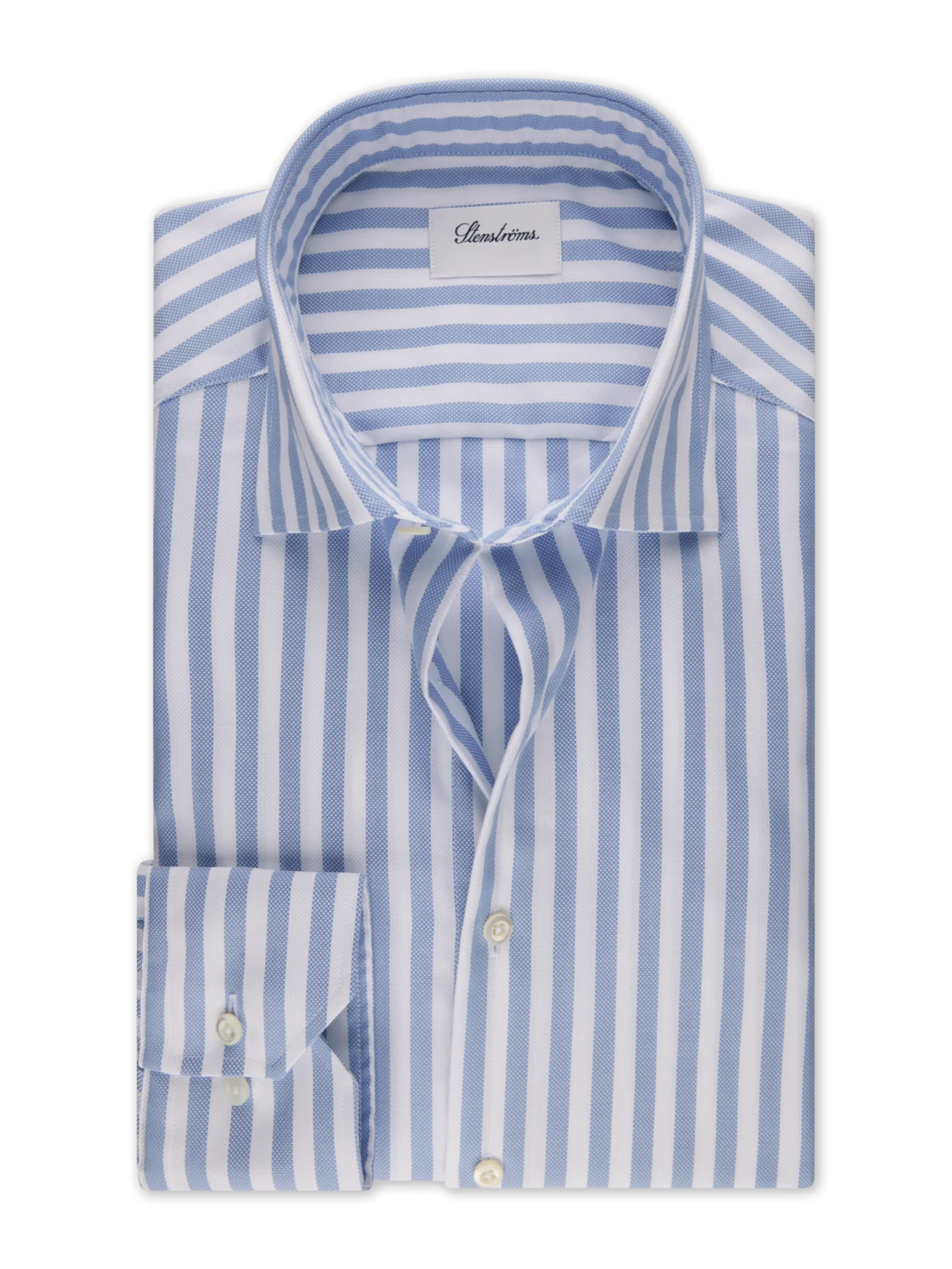 Lt.Blue & White Striped Oxford Shirt