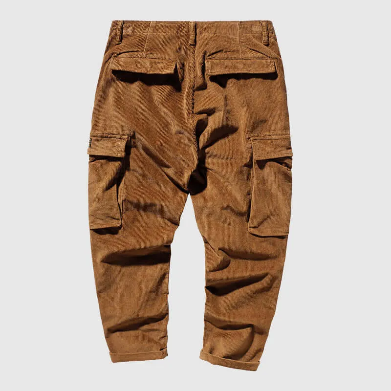 Men's Retro Corduroy Cargo Pants