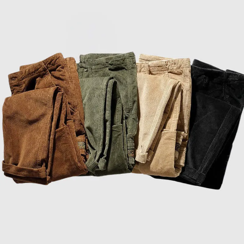 Men's Retro Corduroy Cargo Pants