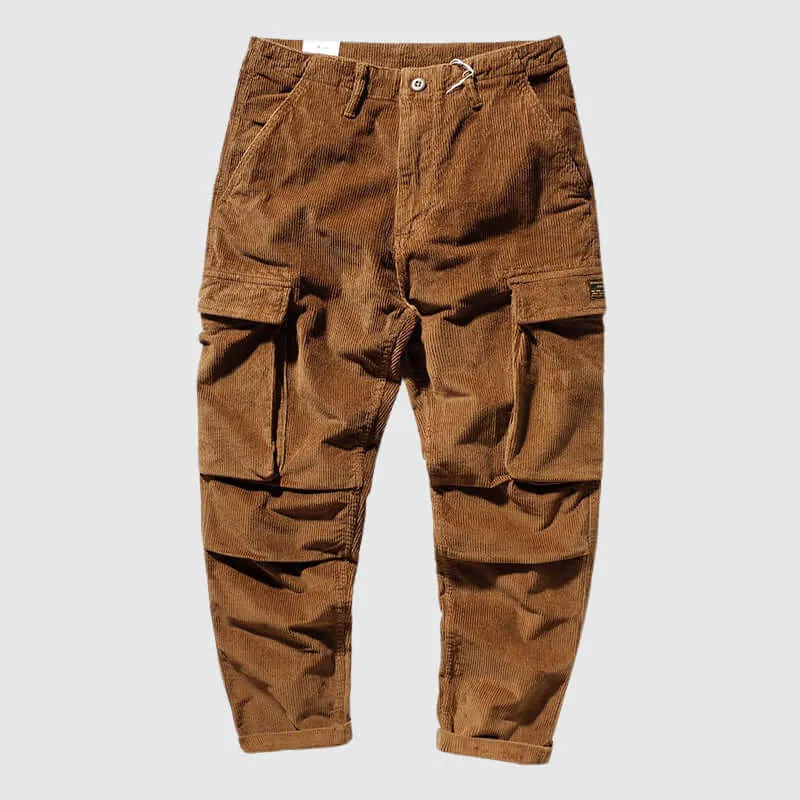 Men's Retro Corduroy Cargo Pants
