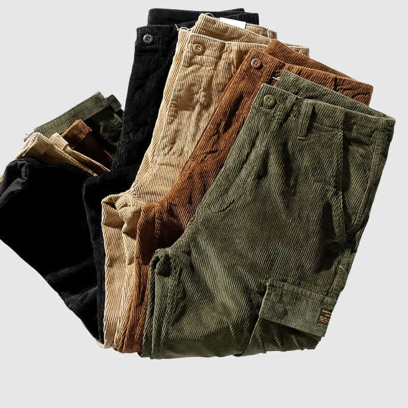 Men's Retro Corduroy Cargo Pants
