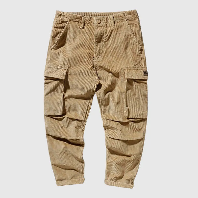 Men's Retro Corduroy Cargo Pants