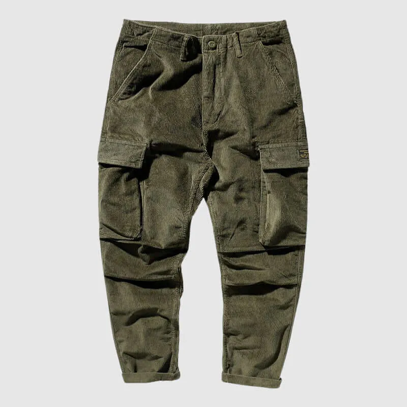 Men's Retro Corduroy Cargo Pants