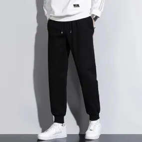 Men's sweatpants trousers 2024 spring and autumn new straight black loose casual knitted men's running basketball pants