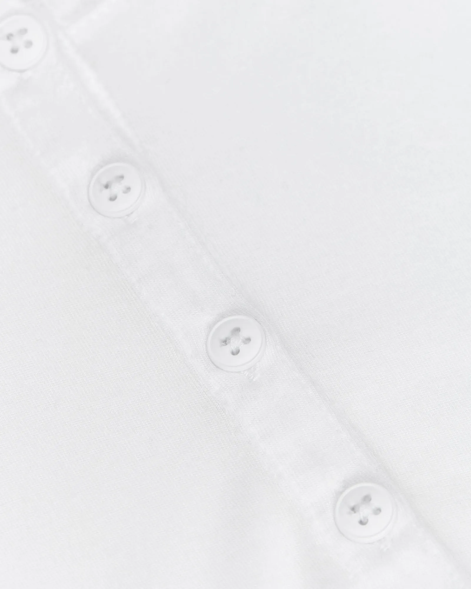 Modal Jersey Short Sleeve Henley - White