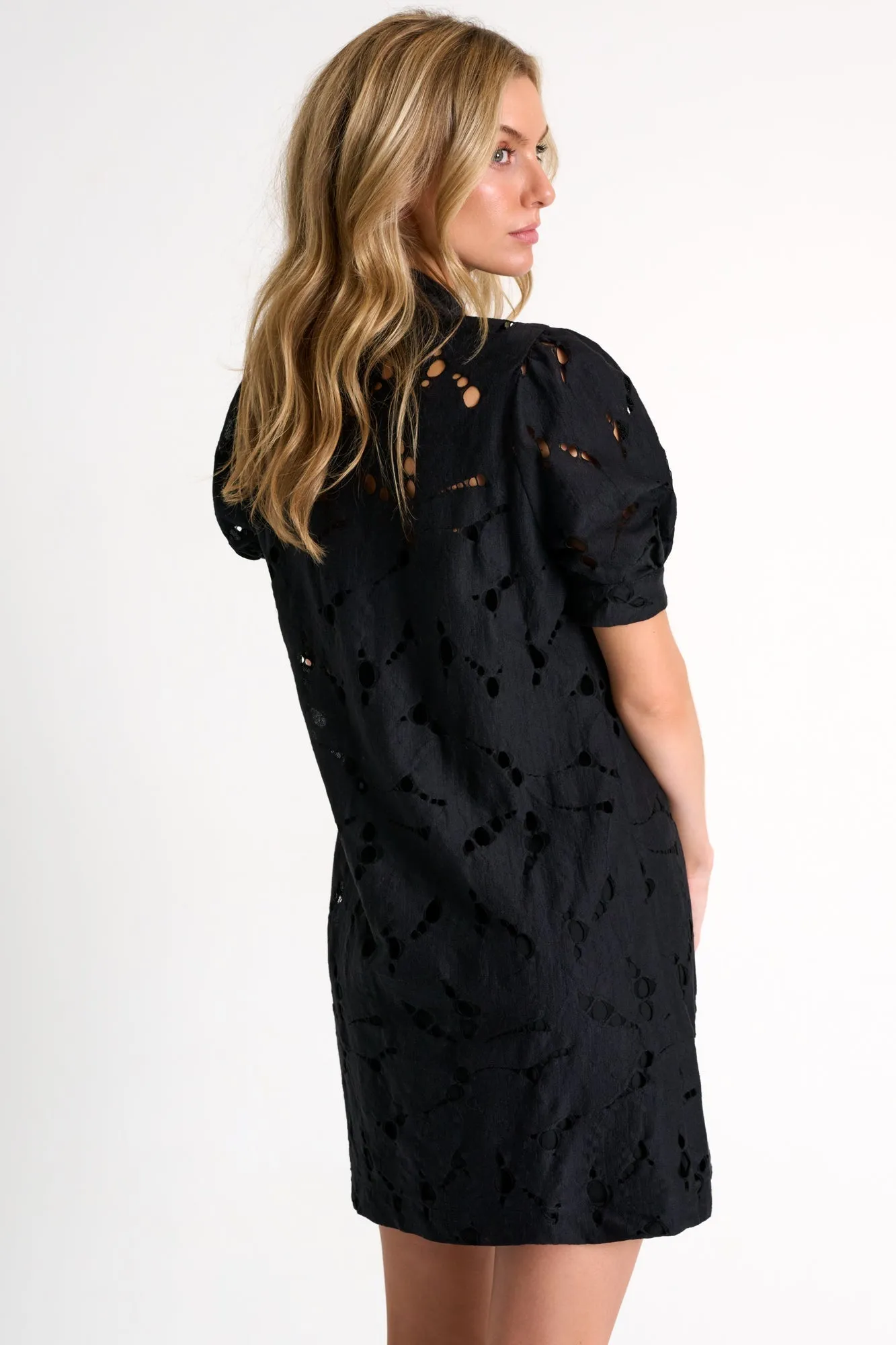Modern Lace Puff Sleeves Dress