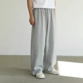 MYQ Men's Loose-Fit Cotton Sweatpants – Korean Style Wide-Leg Casual Pants