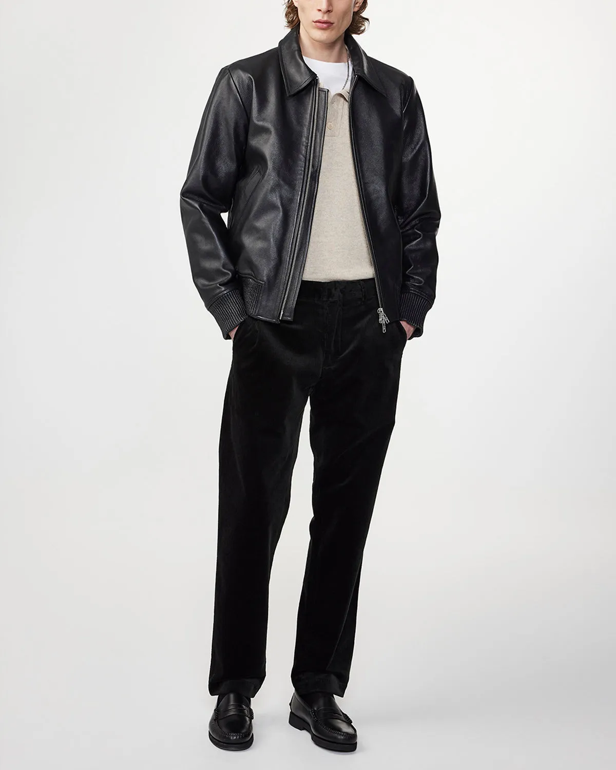 No Nationality Theo Cord Pant - Dark Army