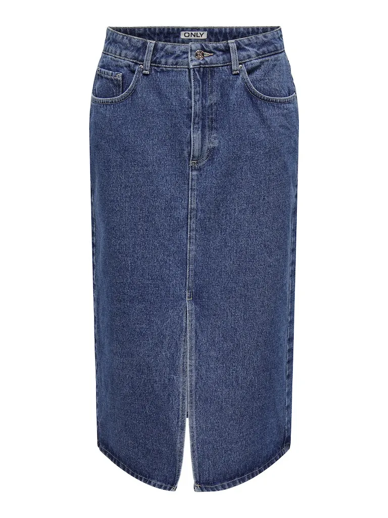 Only / Damen-Rock / ONLBIANCA MIDI SKIRT DNM  REA NOOS