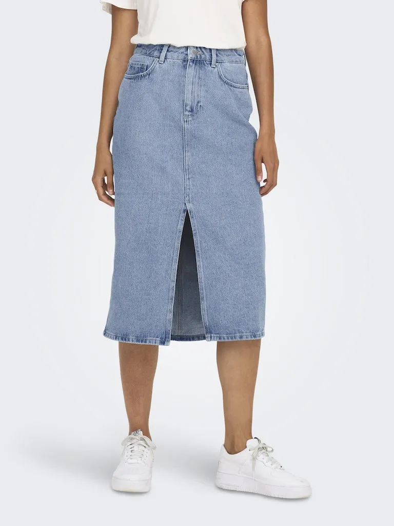 Only / Damen-Rock / ONLBIANCA MIDI SKIRT DNM  REA NOOS