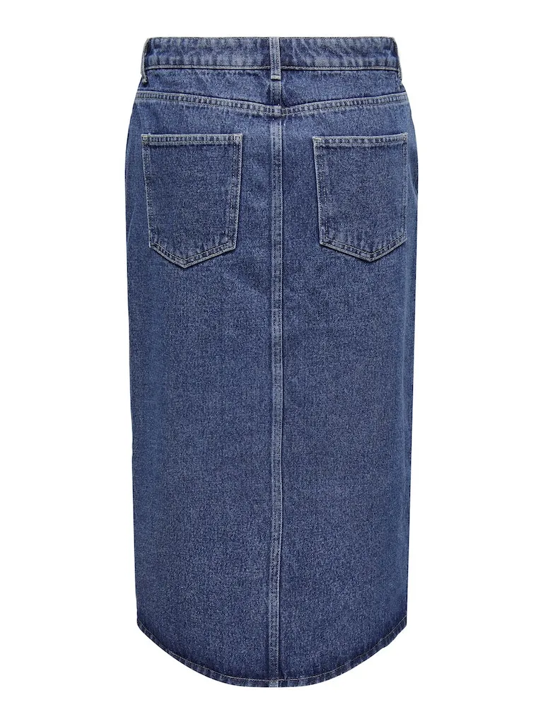 Only / Damen-Rock / ONLBIANCA MIDI SKIRT DNM  REA NOOS
