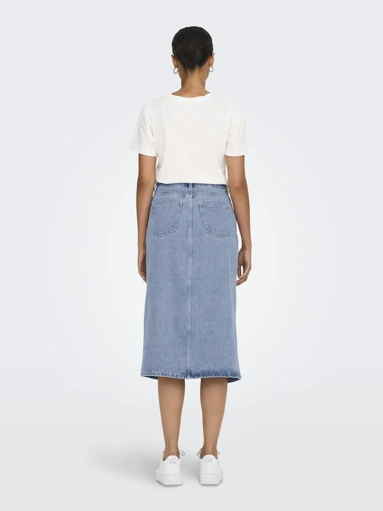 Only / Damen-Rock / ONLBIANCA MIDI SKIRT DNM  REA NOOS