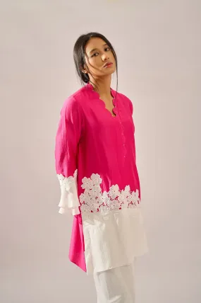 Orchid tunic in cotton silk chanderi