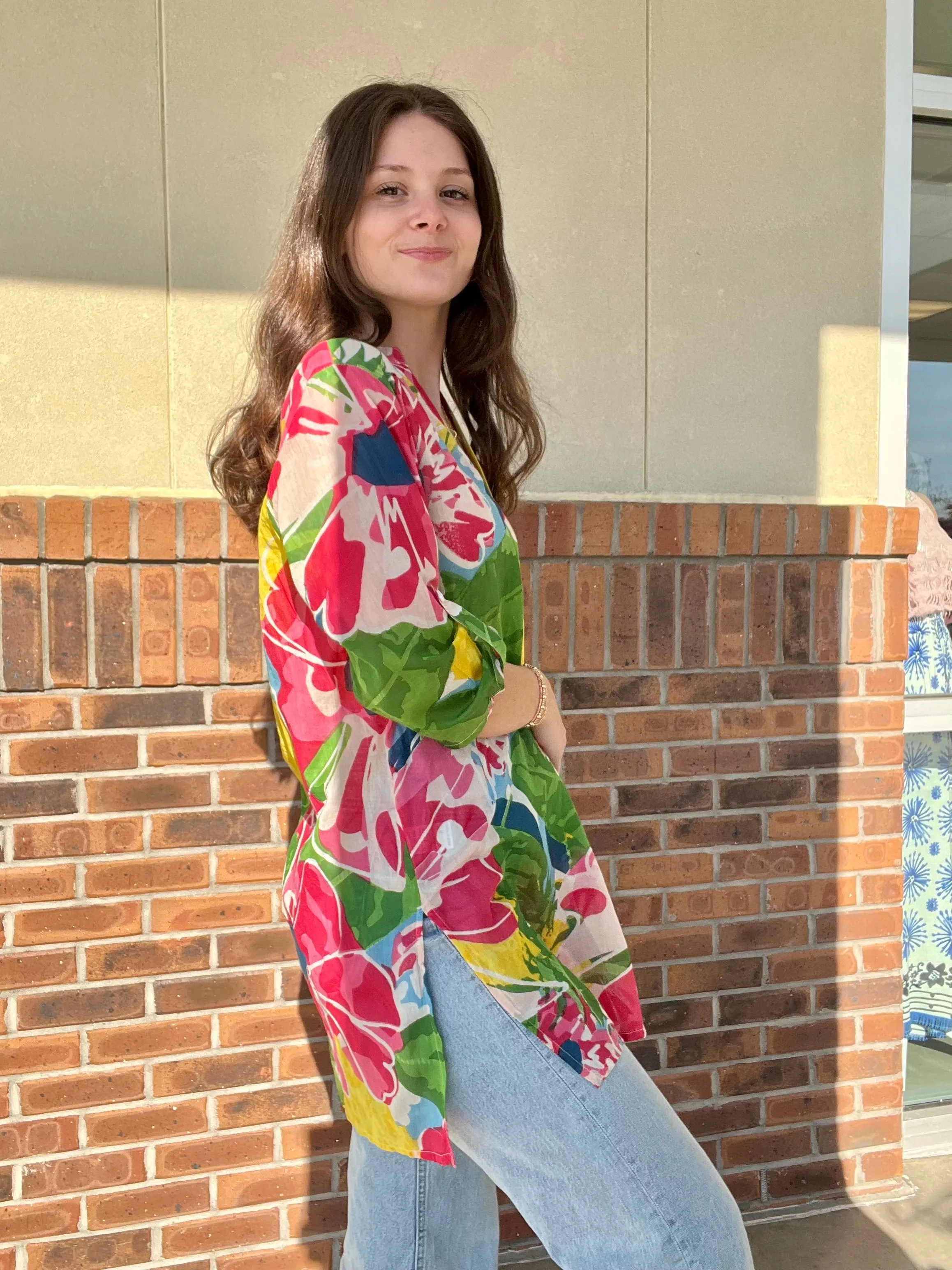 Pink Pineapple Tidal Wave Tunic