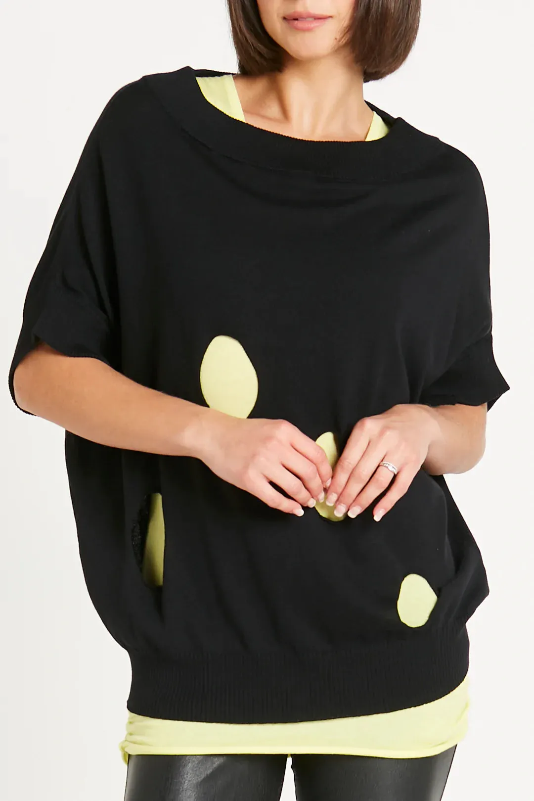 PLANET 118K PIMA COTTON ROUND OUT BOATNECK SWEATER