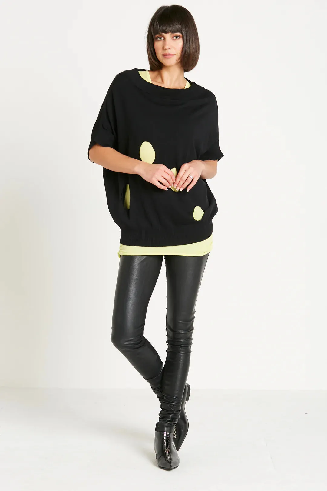 PLANET 118K PIMA COTTON ROUND OUT BOATNECK SWEATER