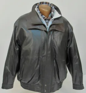 Regency by LaMarque - Double Collar Bomber Leather Jacket - 2655119ZO Clearance