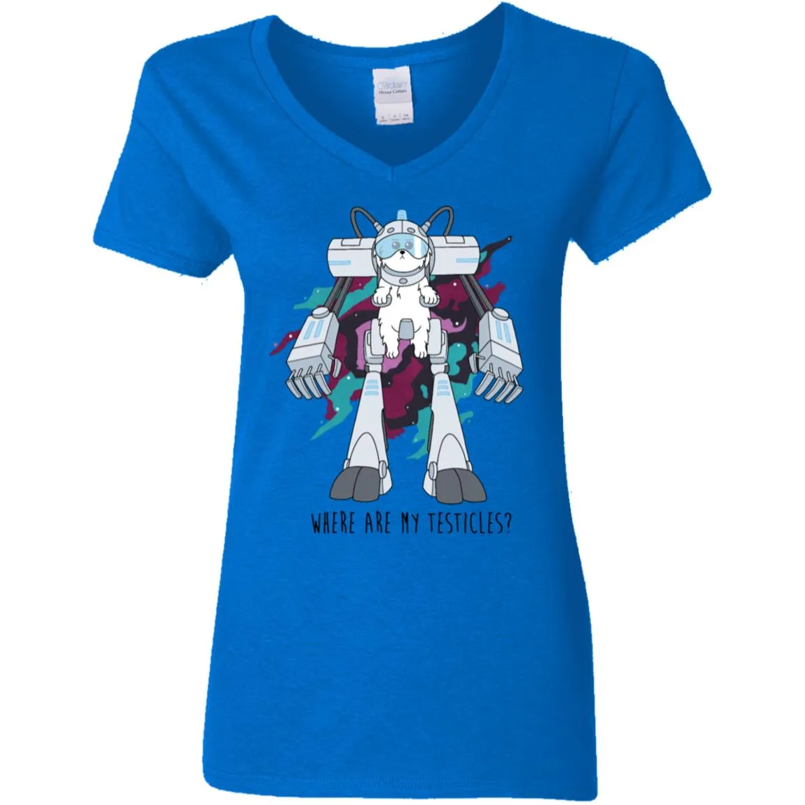 Rick And Morty Snuffles Funny Women V-Neck T-Shirt
