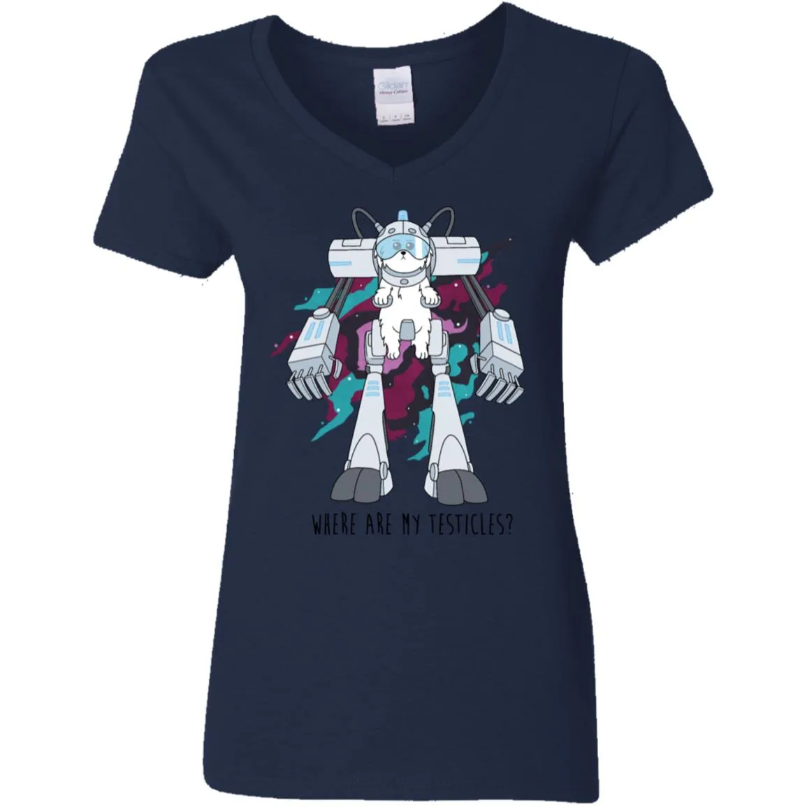 Rick And Morty Snuffles Funny Women V-Neck T-Shirt