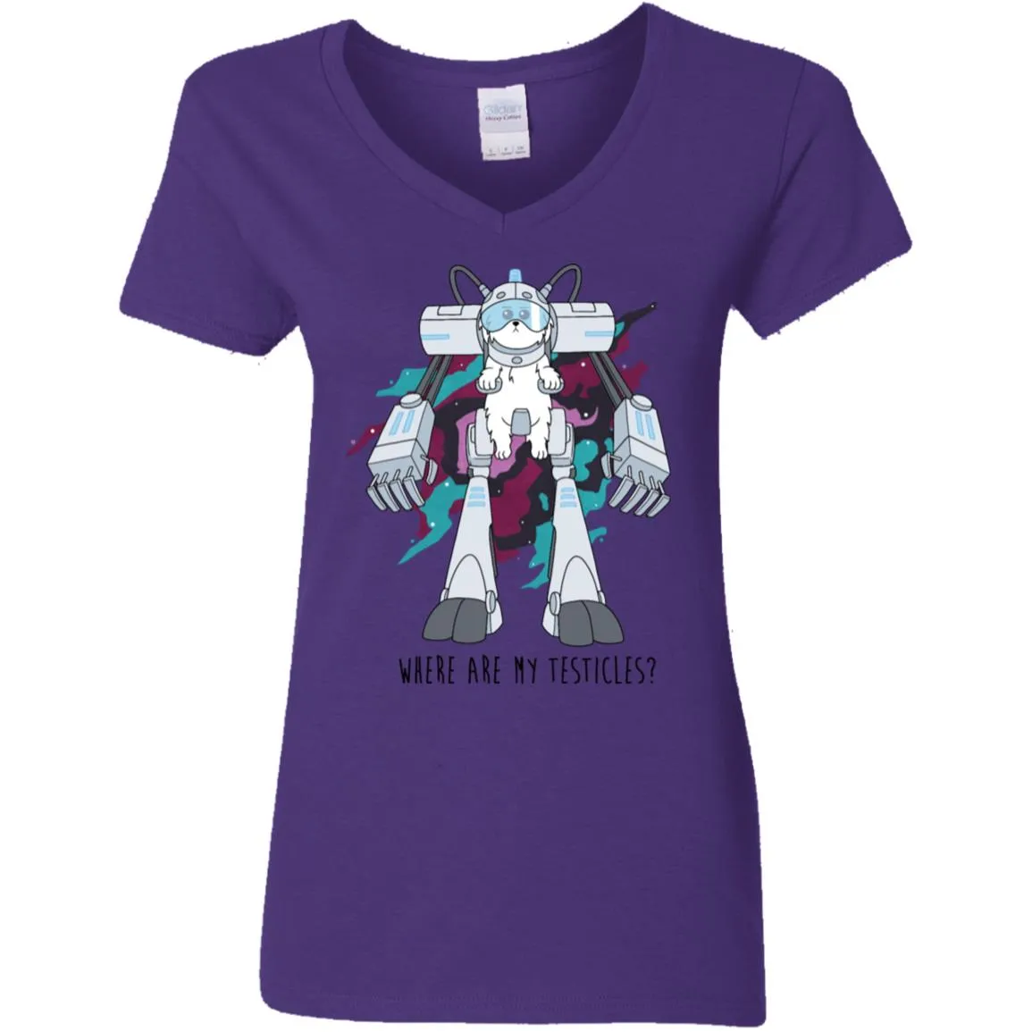 Rick And Morty Snuffles Funny Women V-Neck T-Shirt