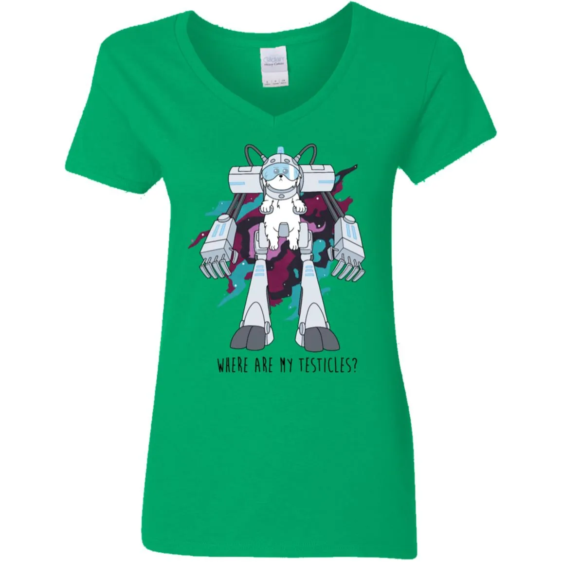 Rick And Morty Snuffles Funny Women V-Neck T-Shirt