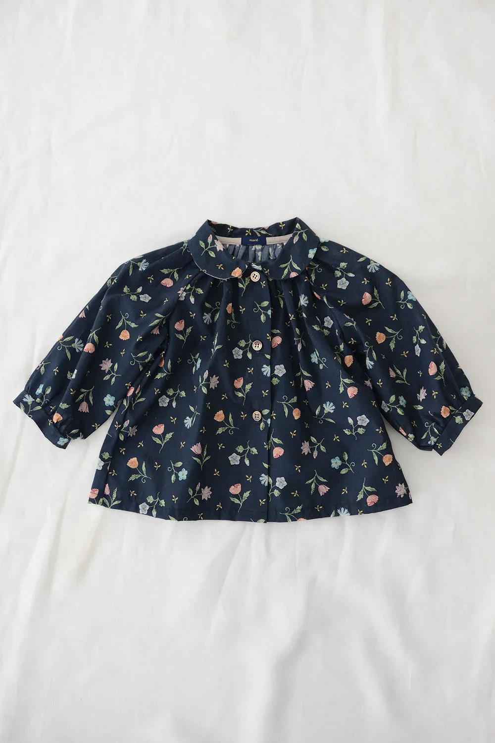 Rita Blouse, Navy Flower