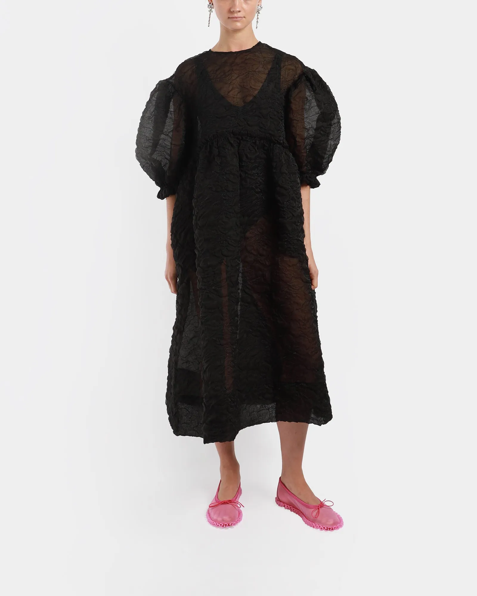Ruffle Frill Smock Dress