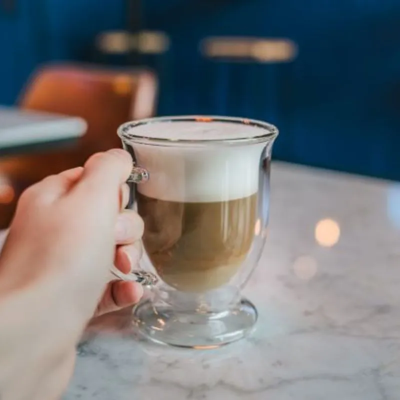 Set Of 2 Double Wall Latte Glasses 250ml