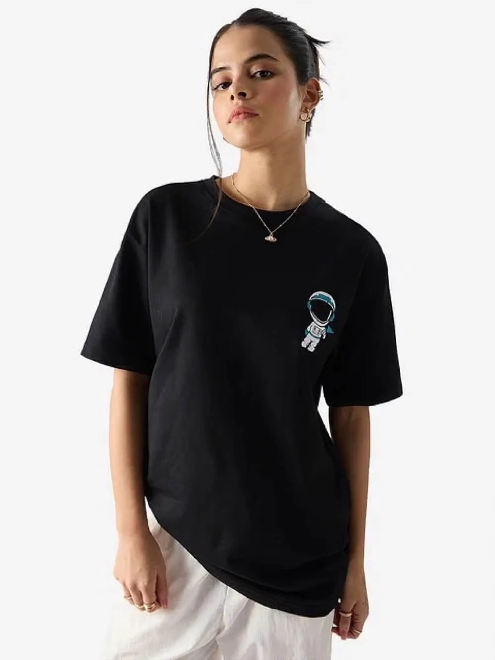Shoot For The Stars Printed Premium Quality Womens Drop Shoulder T shirt Legacy Boutiques Dhaka