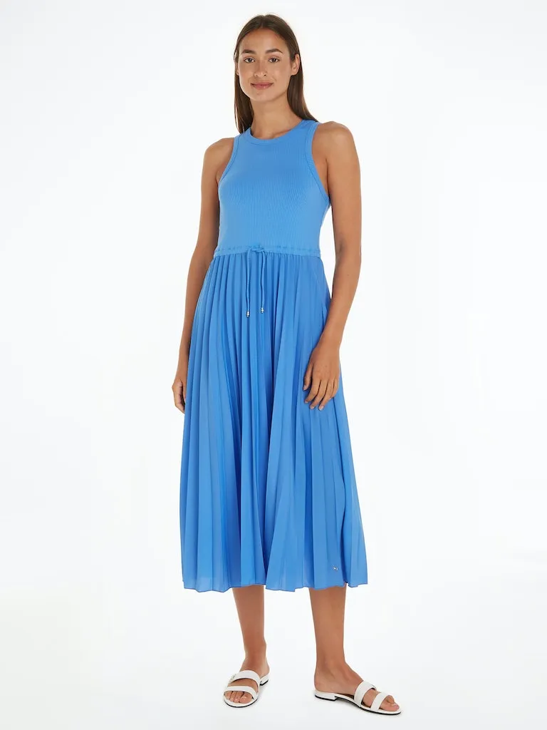 Sleeveless Pleated Midi Dress