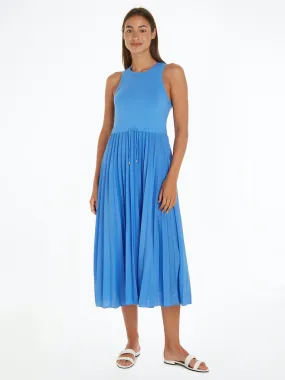 Sleeveless Pleated Midi Dress