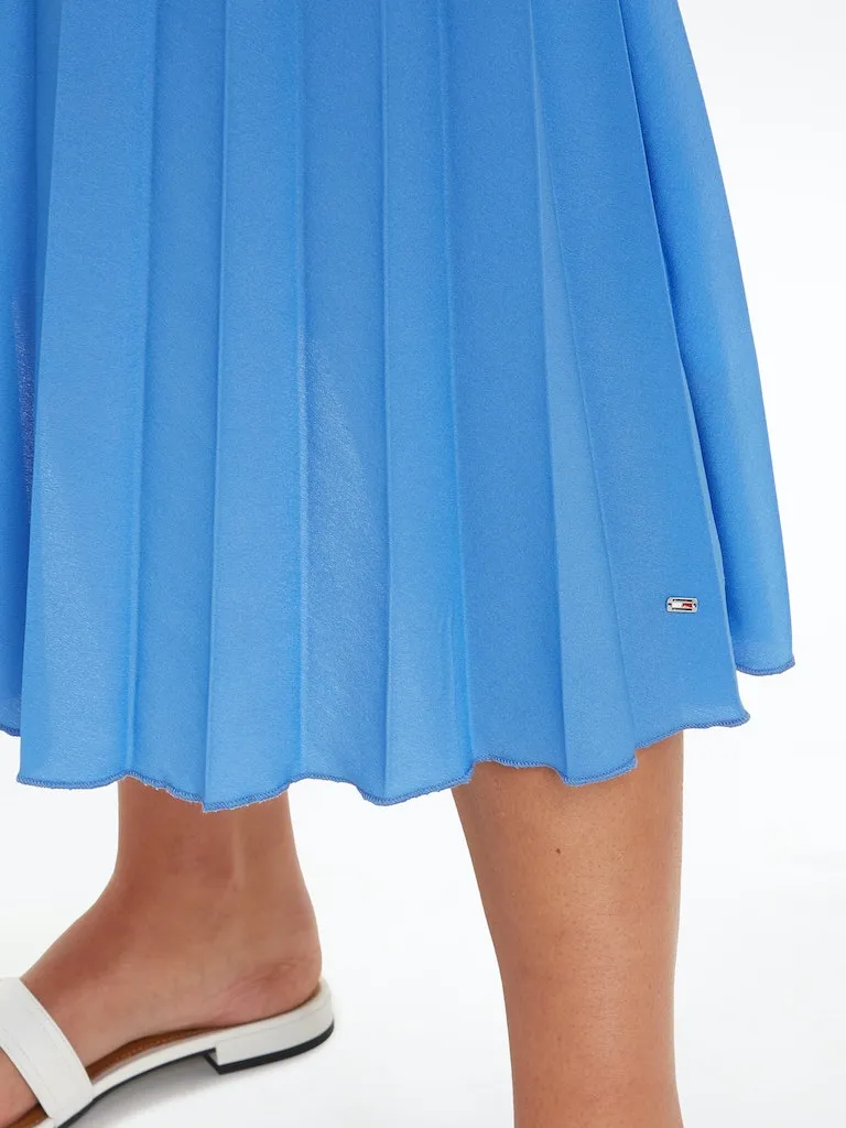 Sleeveless Pleated Midi Dress