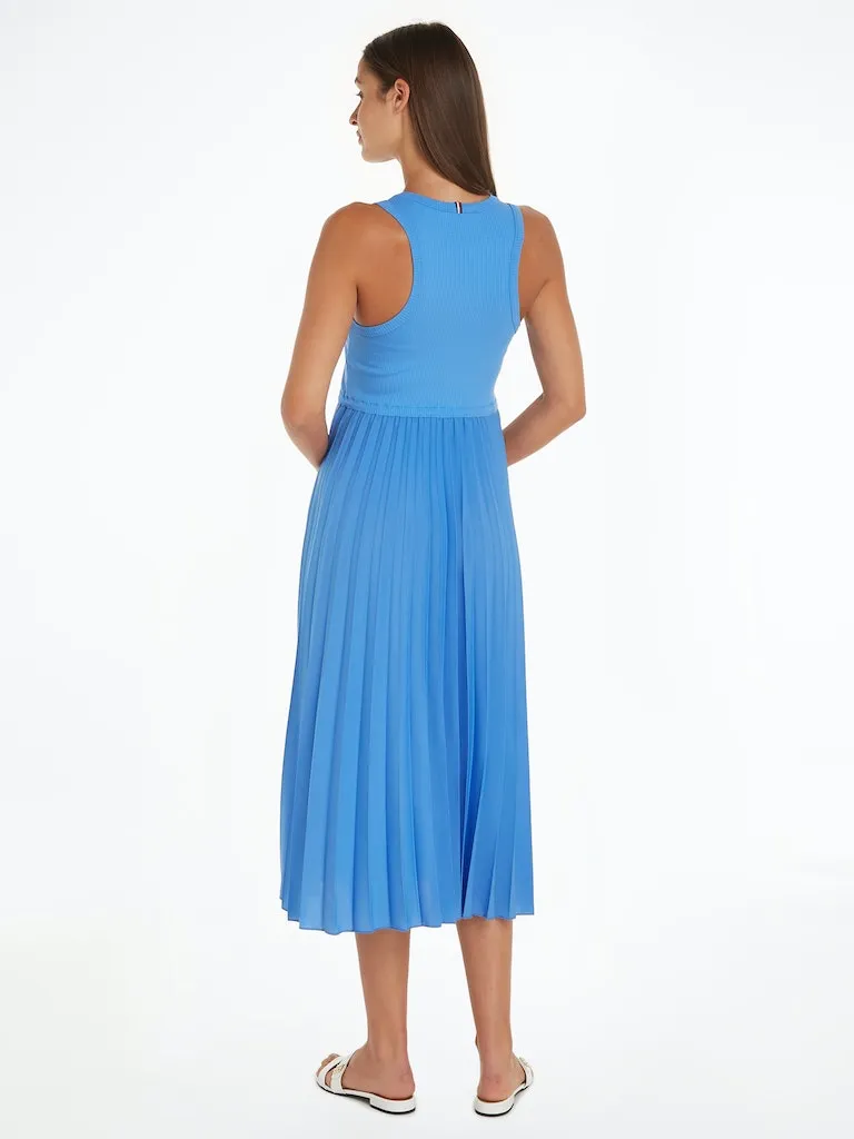 Sleeveless Pleated Midi Dress