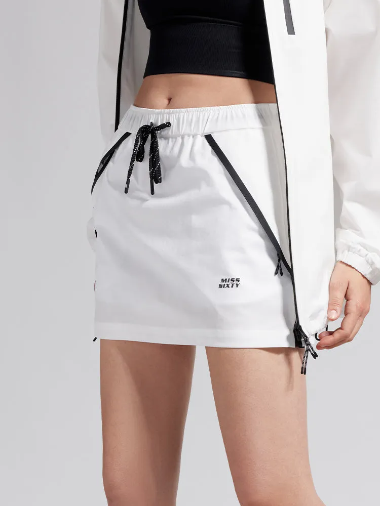 Sporty Short Culottes With Colour Contrasting