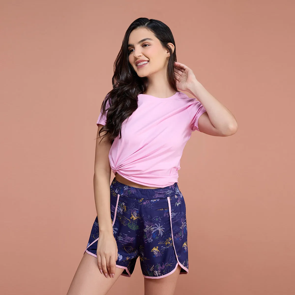 Super Comfy Cotton Stretch Classic Solid T-Shirt-NYLE216-Pastel Lavender