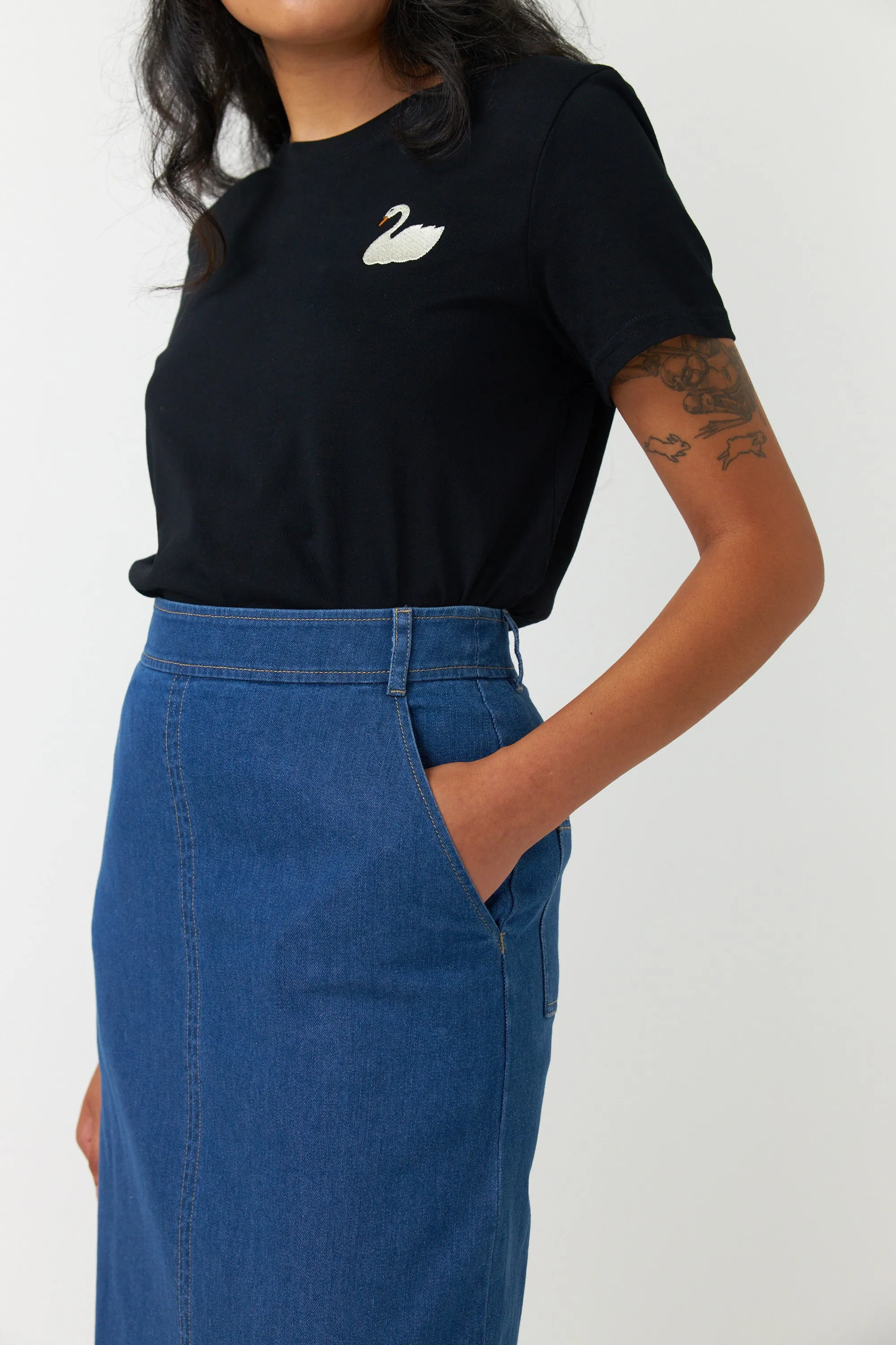 Sylvester Denim Skirt Mid Blue